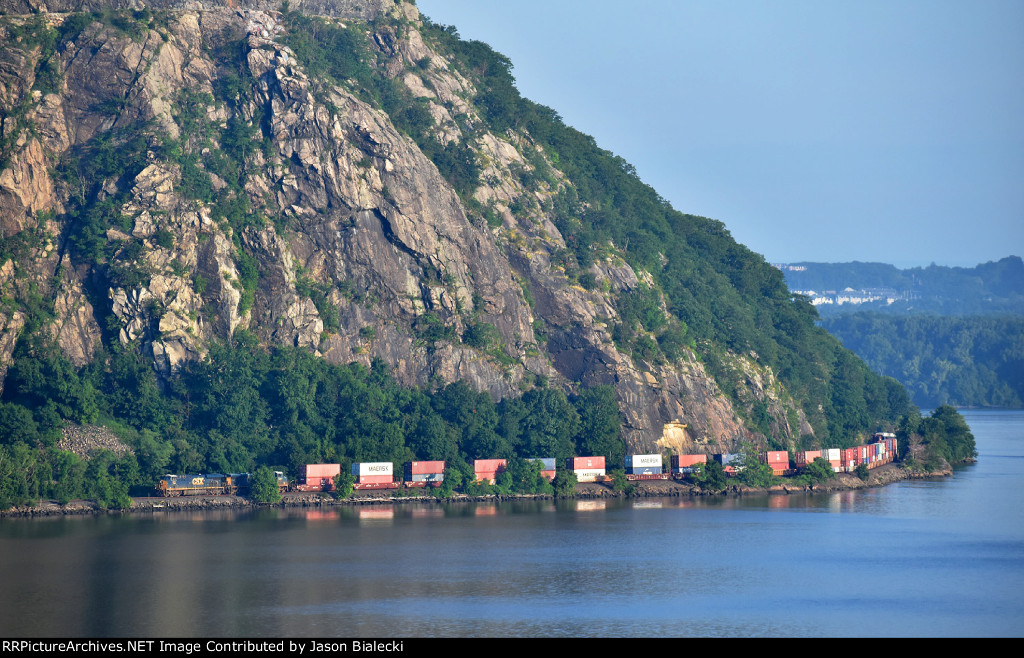 Stack Train Rounding Storm King Mountain